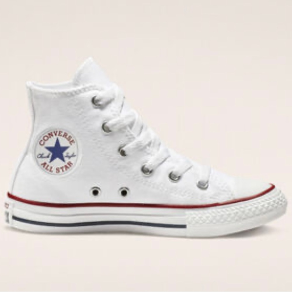 Kids Converse All White high tops